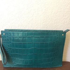 Kate Spade Teal Leather Clutch